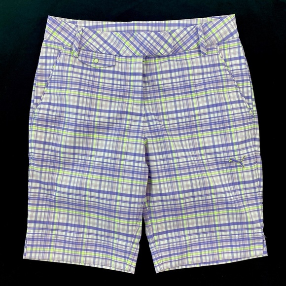 Puma Pants - Puma Golf Plaid Tech Shorts